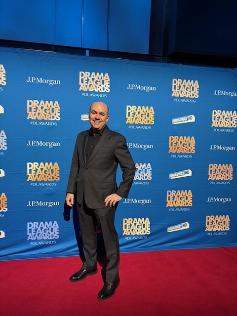 Brian Guy on the red carpet at the Drama League Awards
